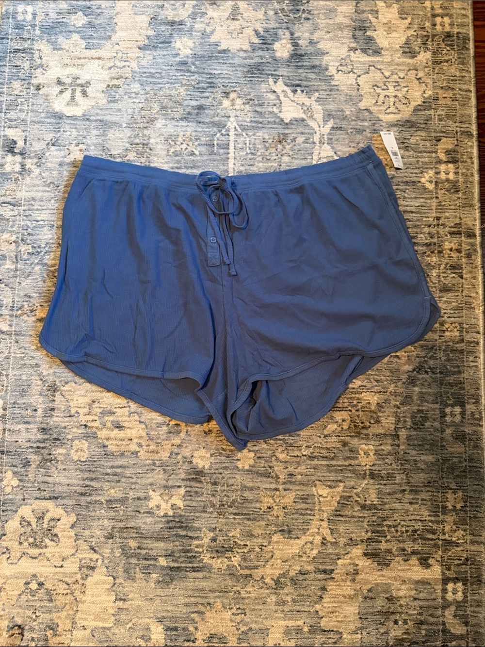 GAP Navy Blue Ribbed Drawstring Lounge Shorts